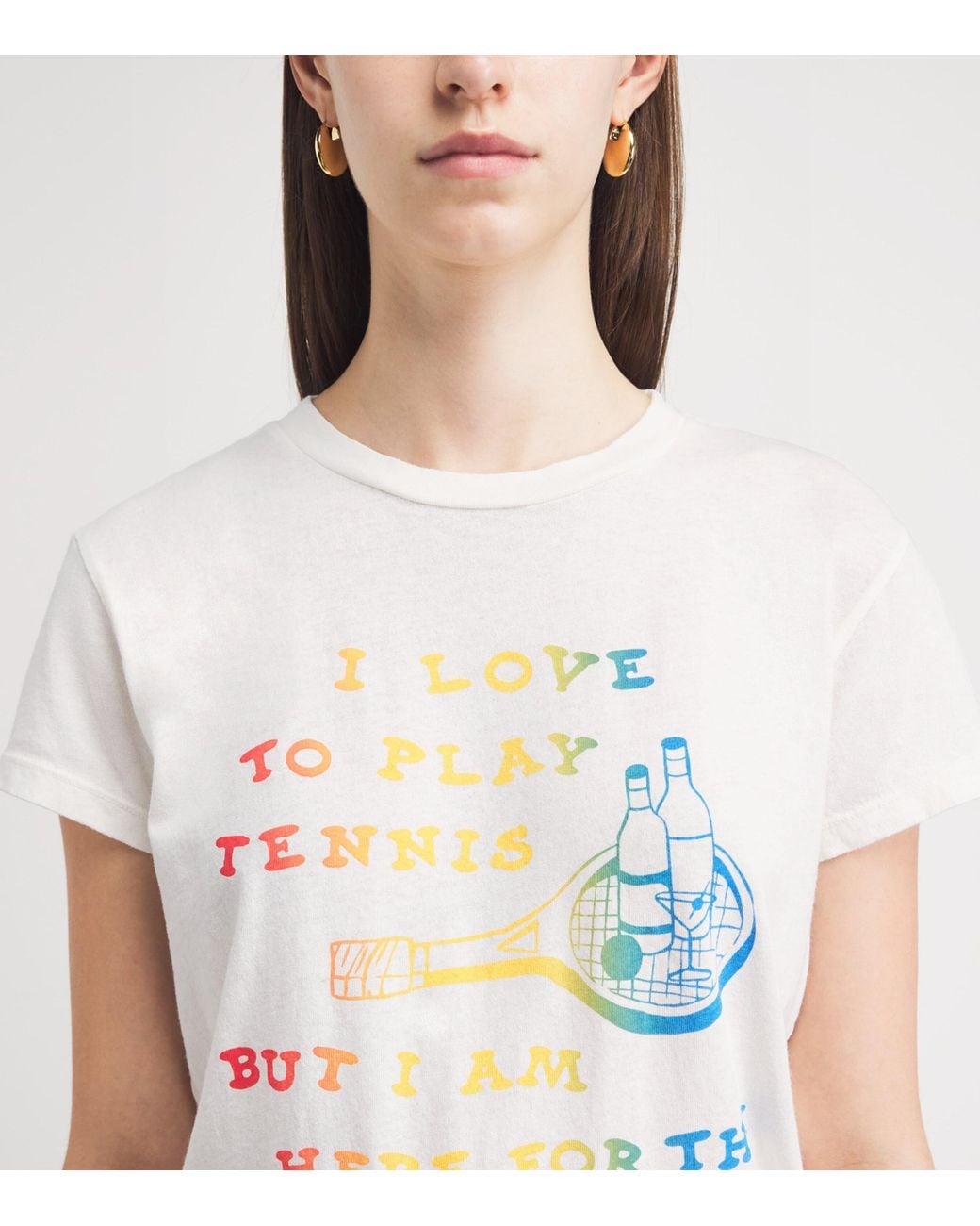 Mother White Cotton The Boxy Goodie Goodie T-Shirt
