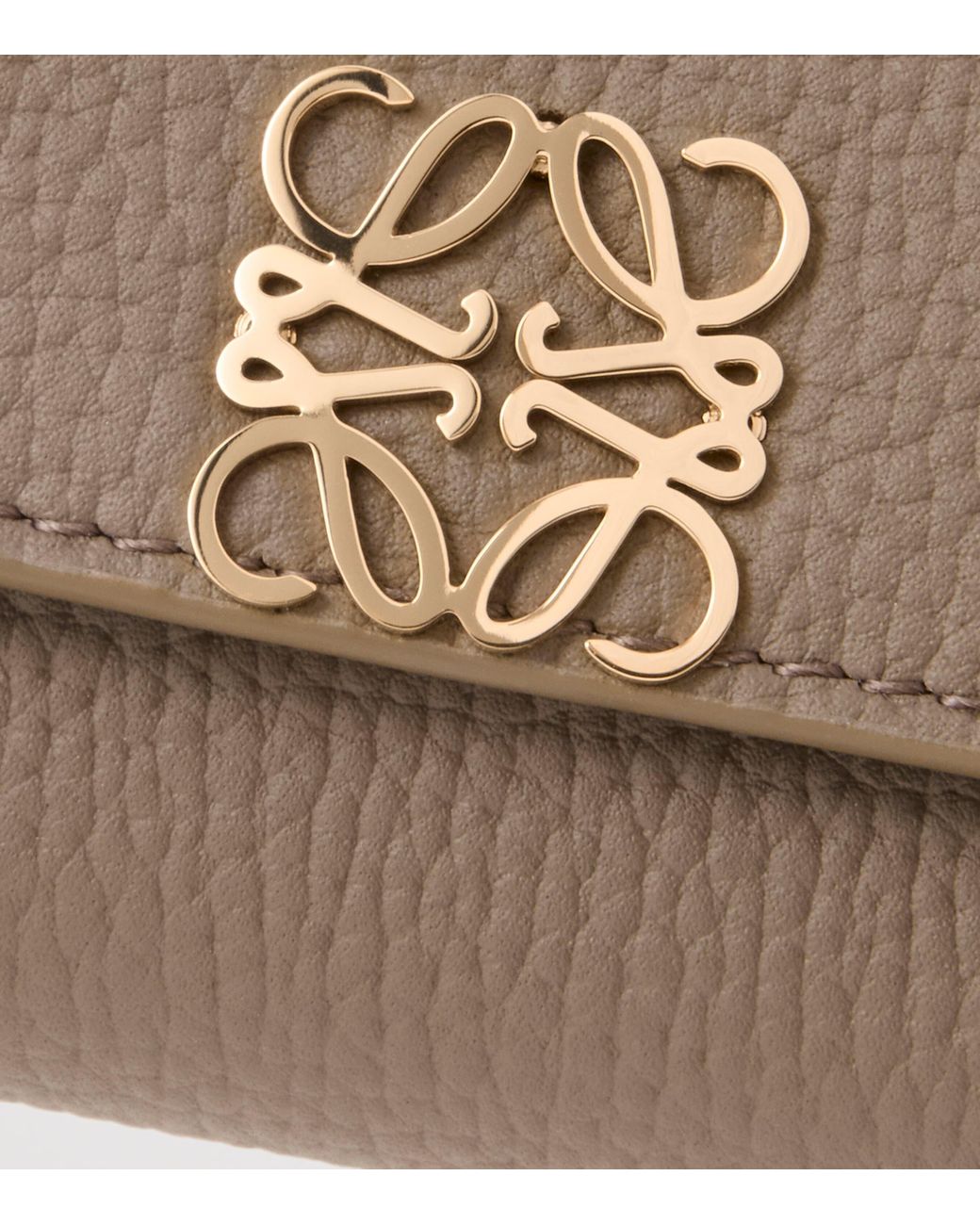 Loewe Brown Anagram Small Vertical Leather Wallet
