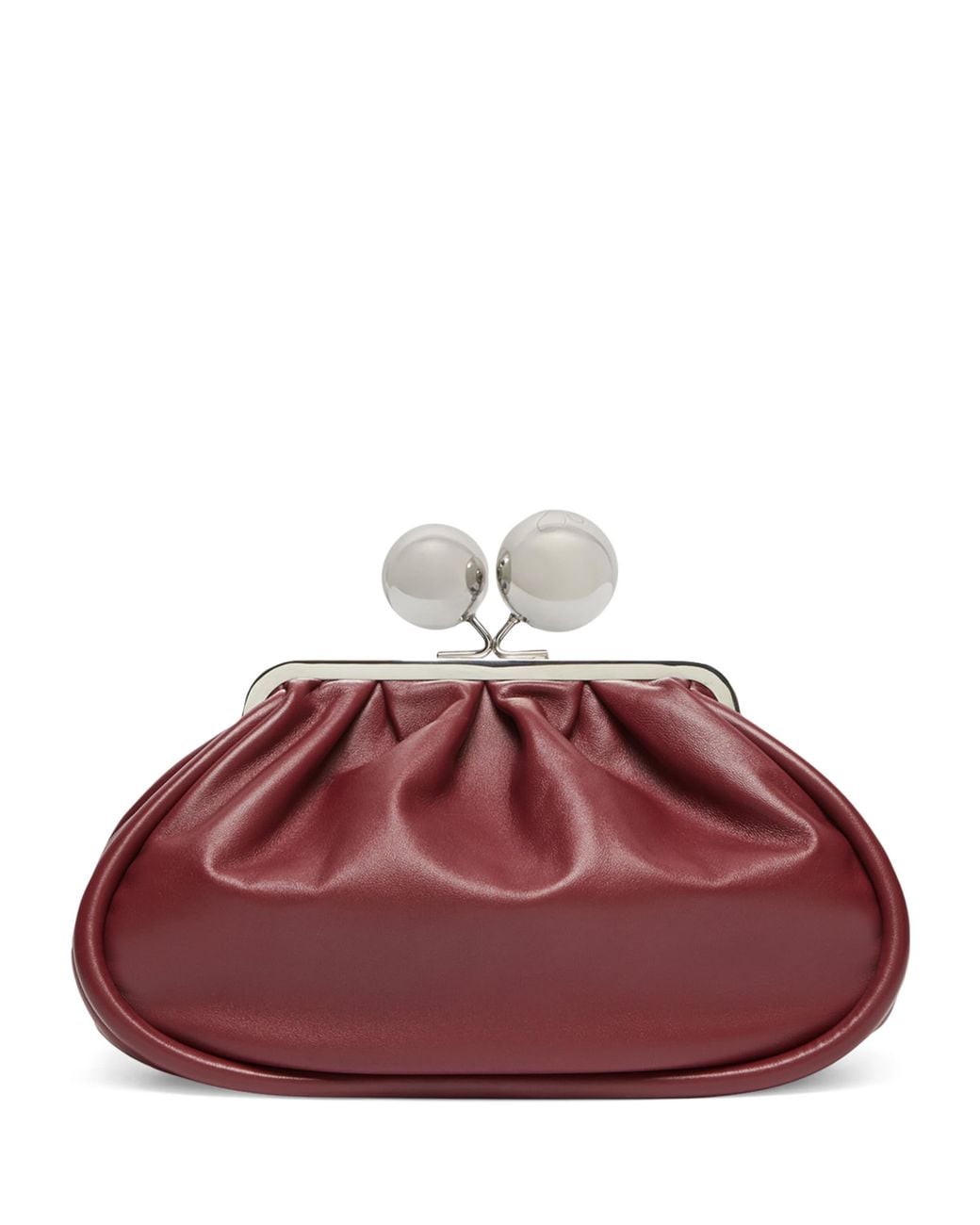 Weekend by Maxmara Red Medium Leather Pasticcino Clutch Bag