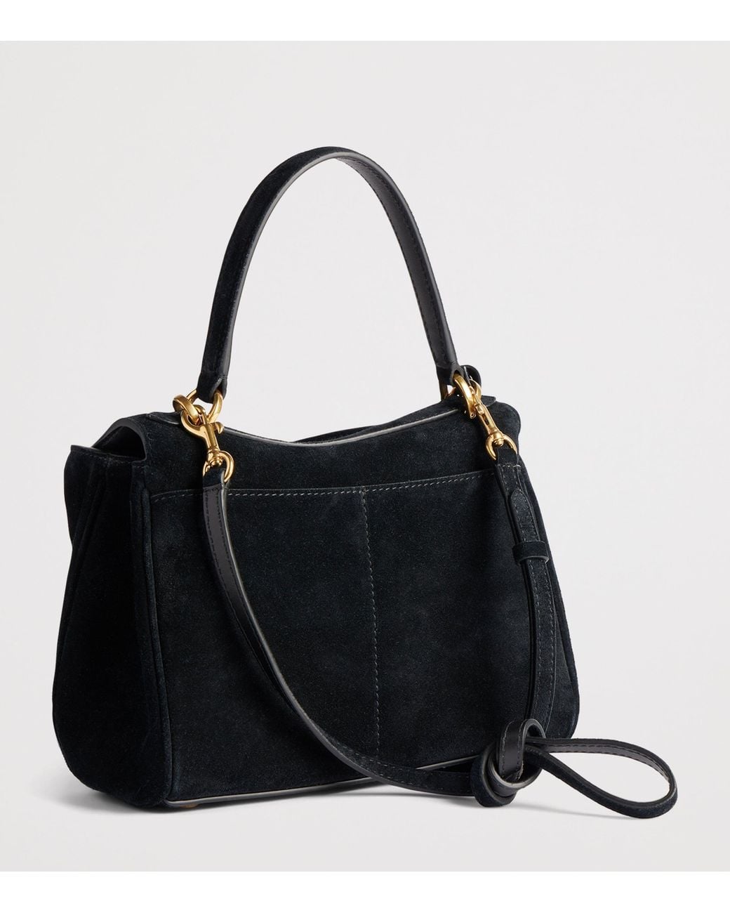 Balenciaga Black Mini Suede Rodeo Top-Handle Bag