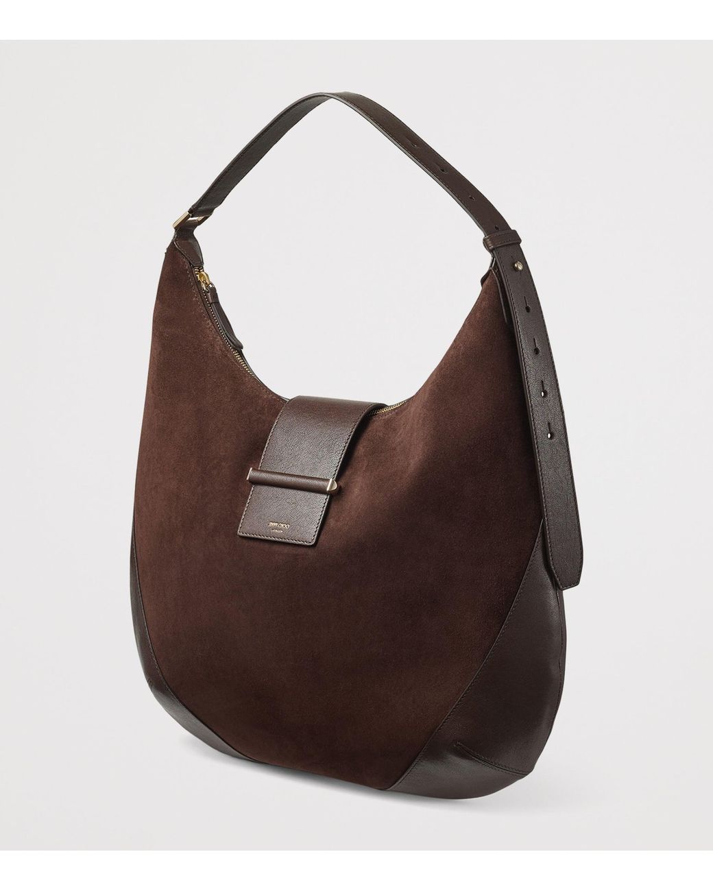 Jimmy Choo Brown Medium Bar Suede Shoulder Bag