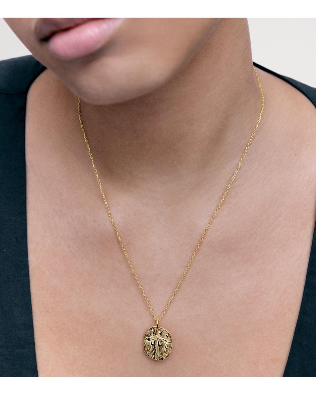 Monica Vinader White Vermeil Talisman Sisterhood Pendant