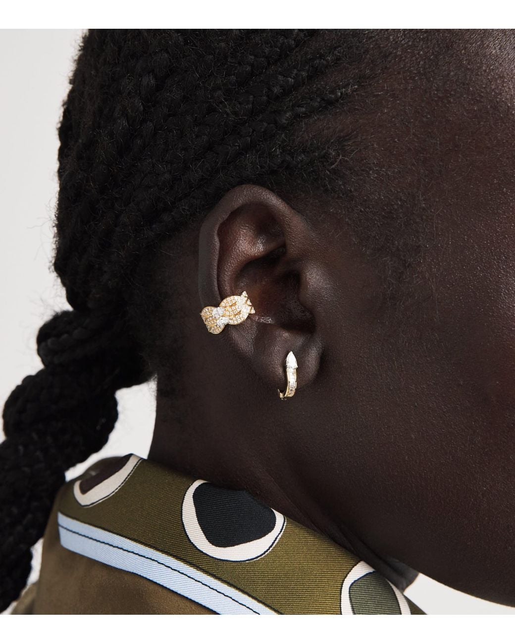 Anita Ko Metallic And Diamond Talitha Ear Cuff