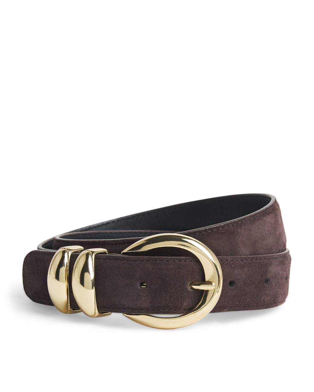 Sandro Black Suede Buckle Belt