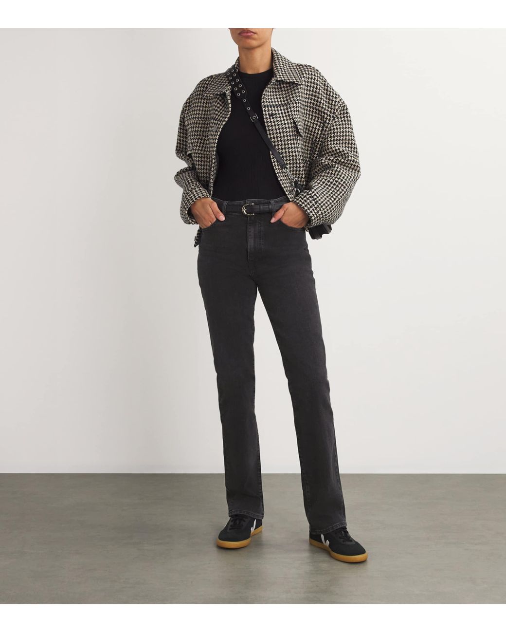 FRAME Black The Ruler Straight-Leg Jeans