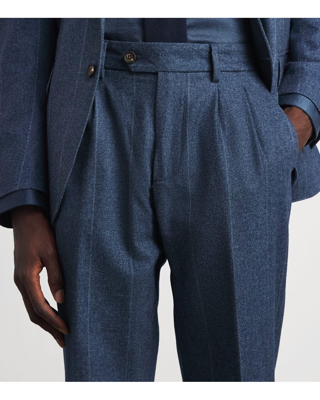 Eleventy Blue Wool-Cotton-Cashmere 2-Piece Suit for men