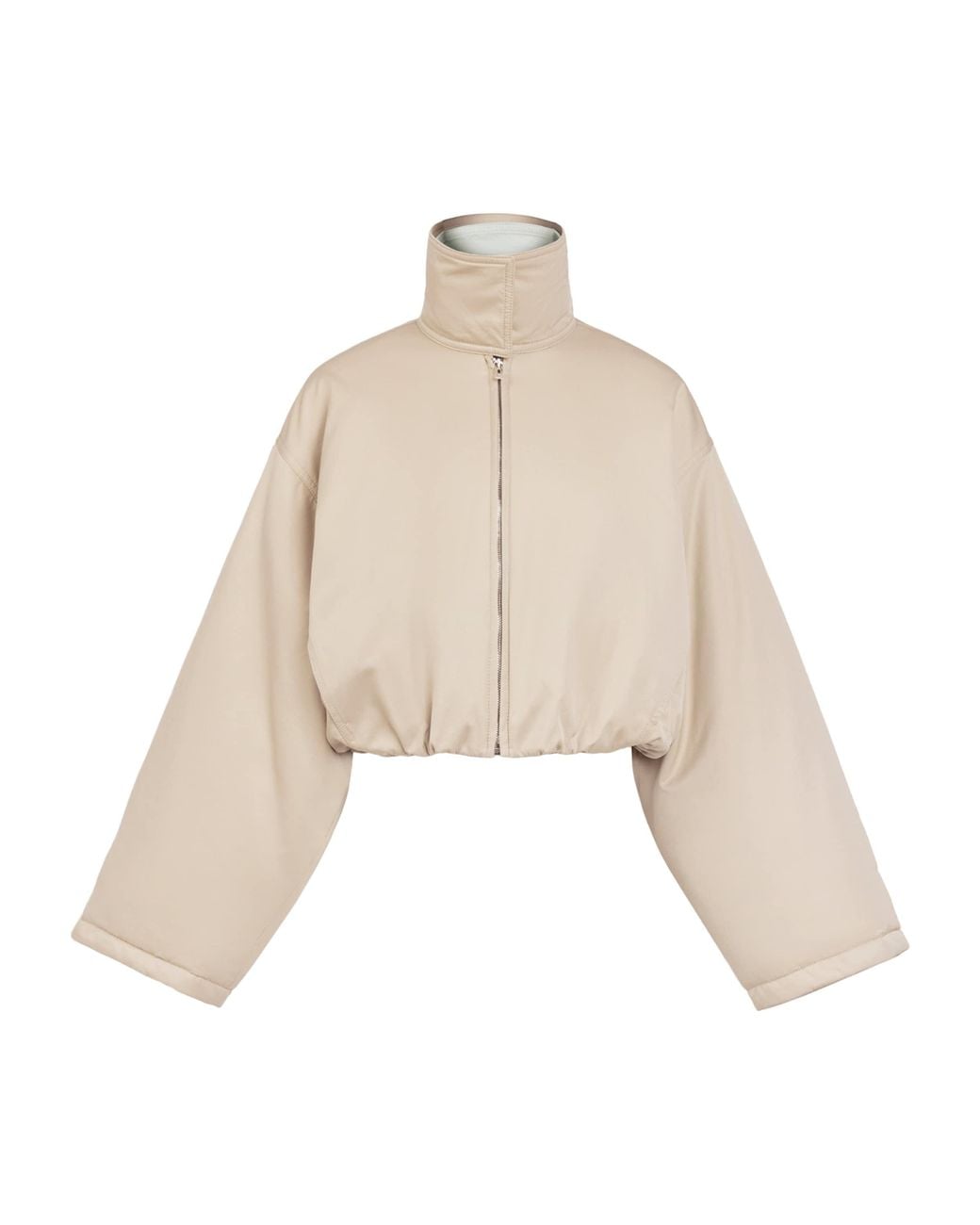Alaïa Natural Leather Layered Bomber Jacket