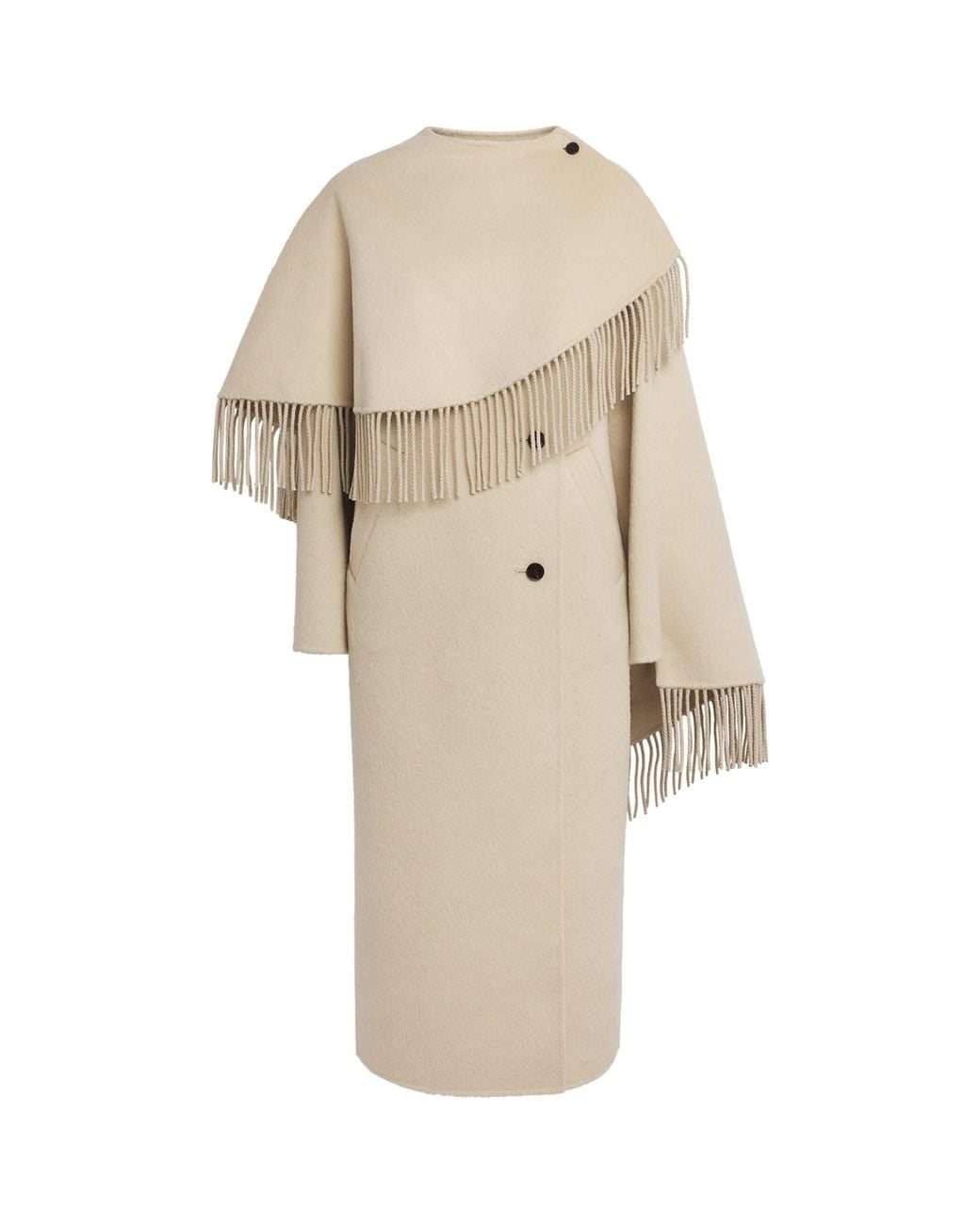 Rohe Natural Wool Scarf-Detail Overcoat