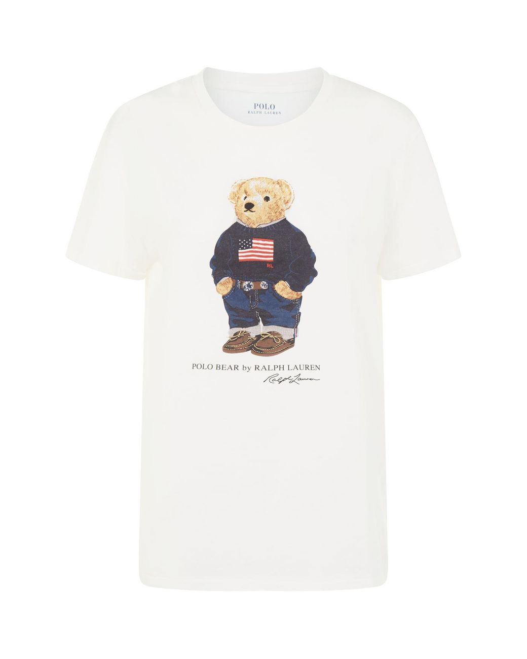 Polo Ralph Lauren Denim Polo Bear T-shirt in White for Men | Lyst