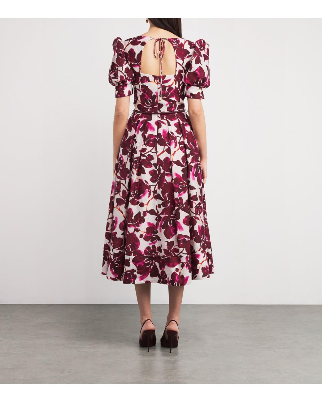 ◆関税込◆【REBECCA VALLANCEC】Nerissa floral midi dress Nerissa floral midi dress in red - Rebecca Vallance | Mytheresa