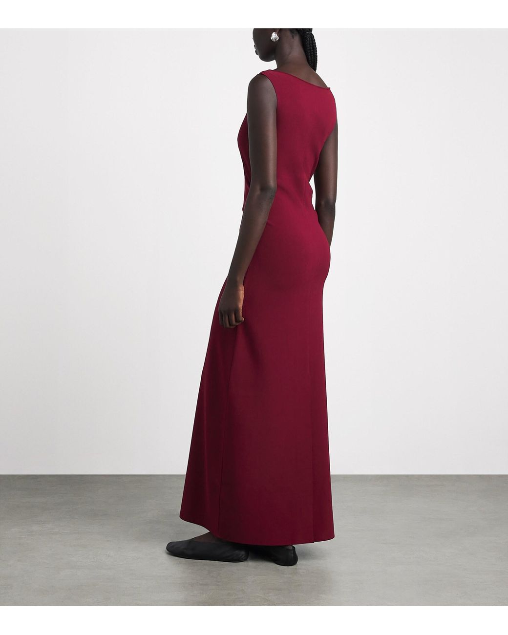 Birrot Purple Lay 2 Draped Midi Dress