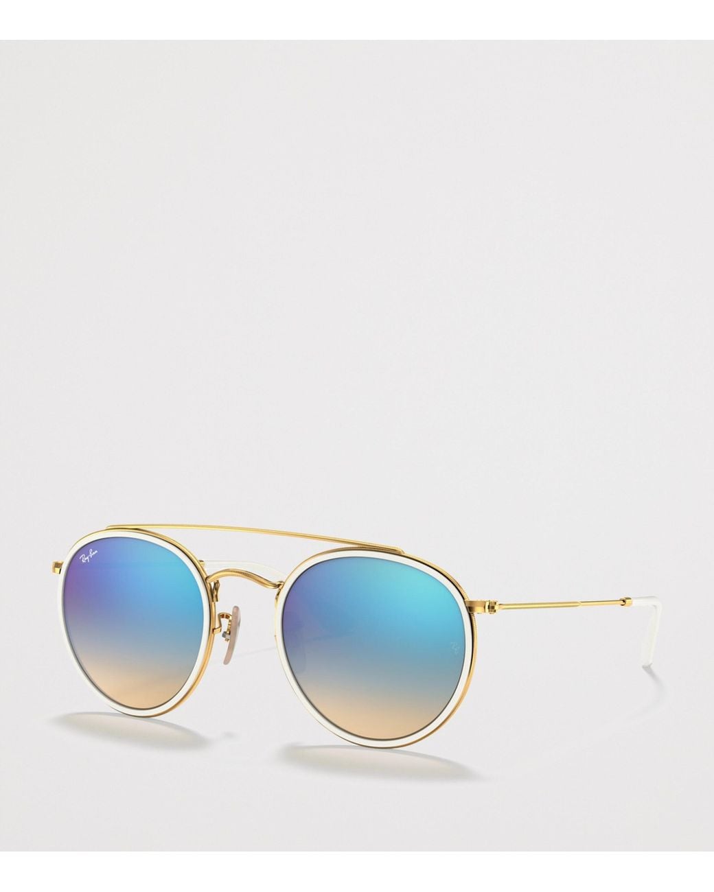 Ray-Ban Blue Round Double-Bridge Sunglasses