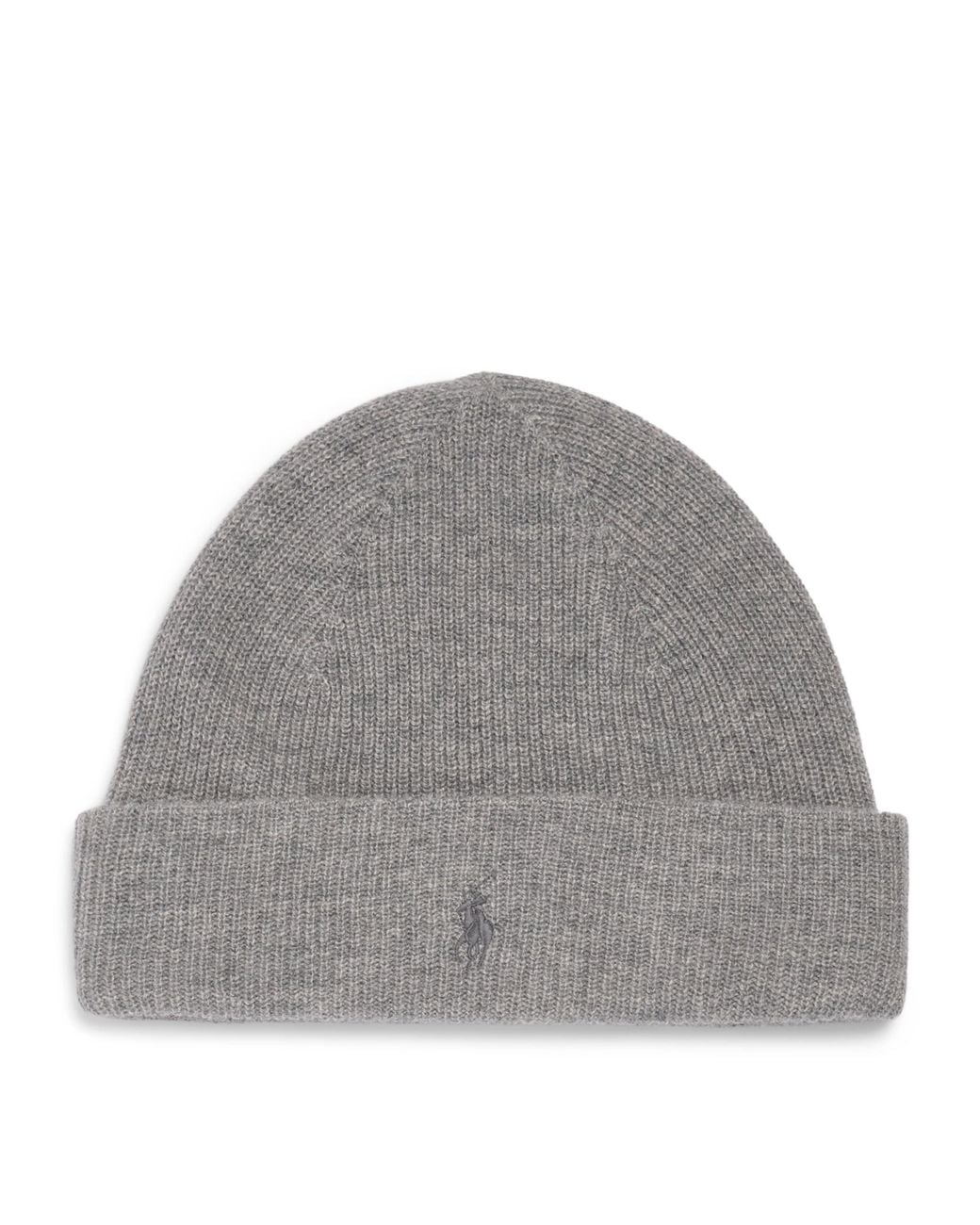 Polo Ralph Lauren Gray Wool Polo Pony Beanie for men
