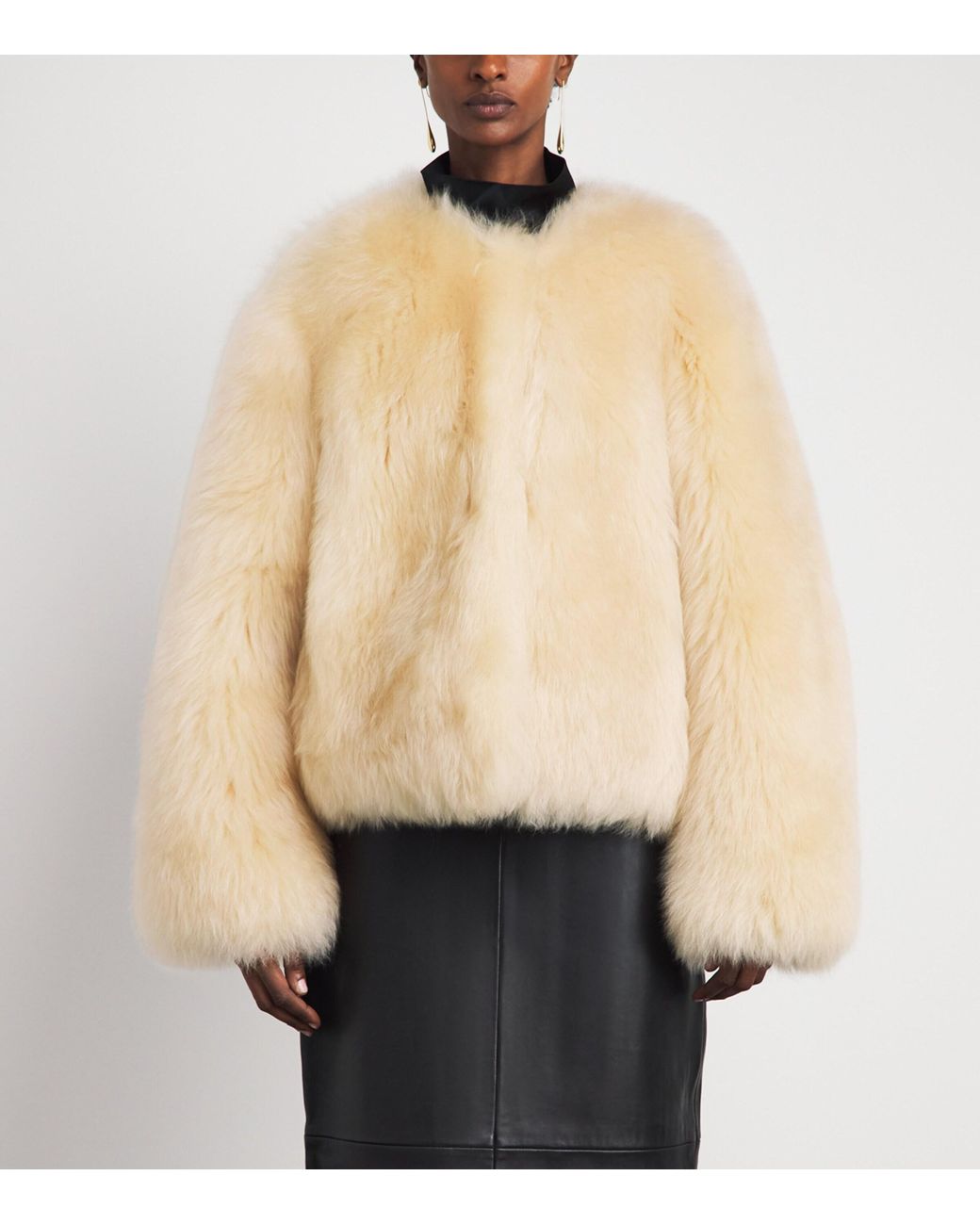 Charoux Natural Shearling Calin Coat