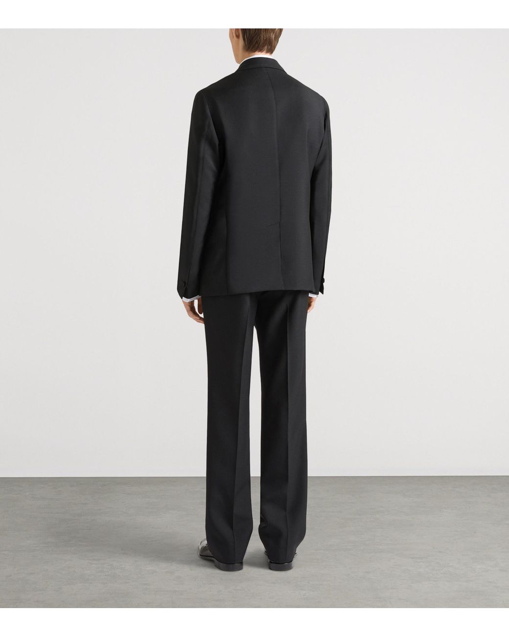 Givenchy Black Wool-Mohair Tailored Trousers for men