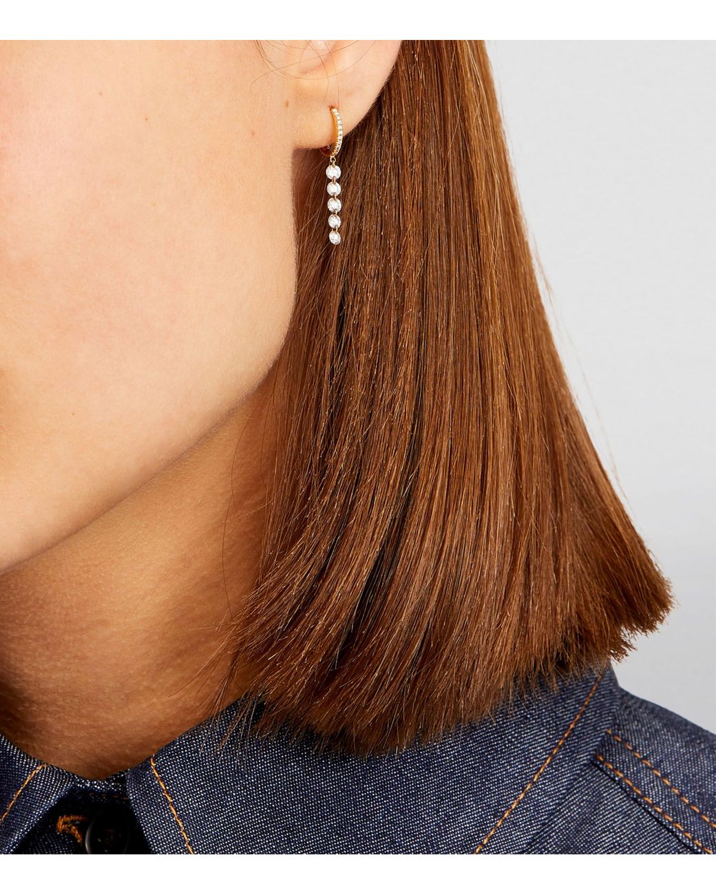 PERSÉE Metallic Diamond Piercings Single Earring