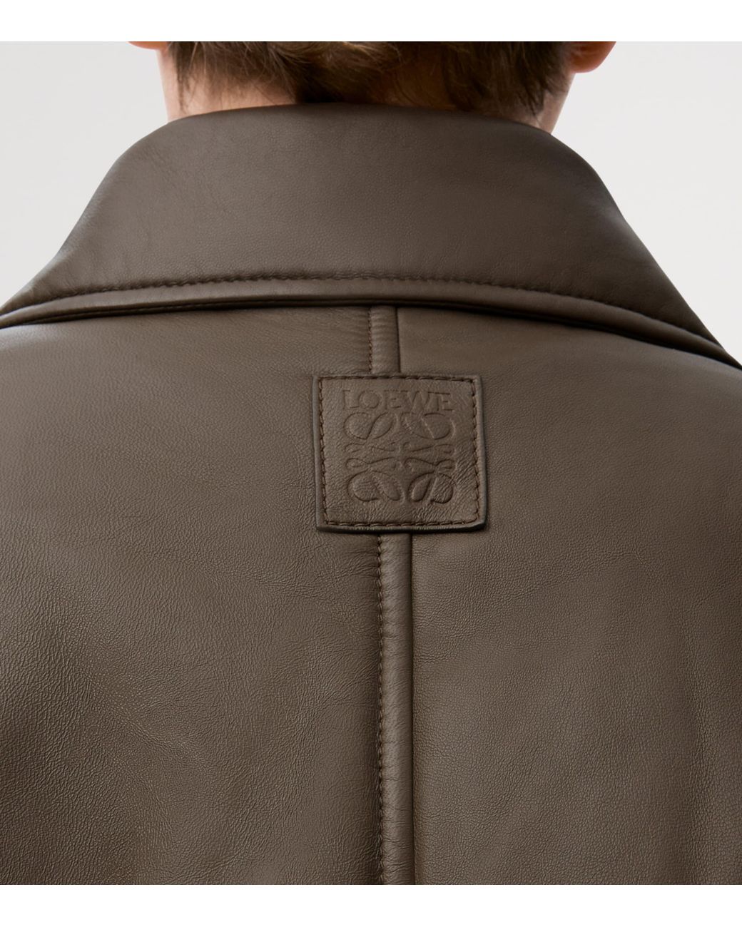 Loewe Brown Nappa Lambskin Biker Jacket