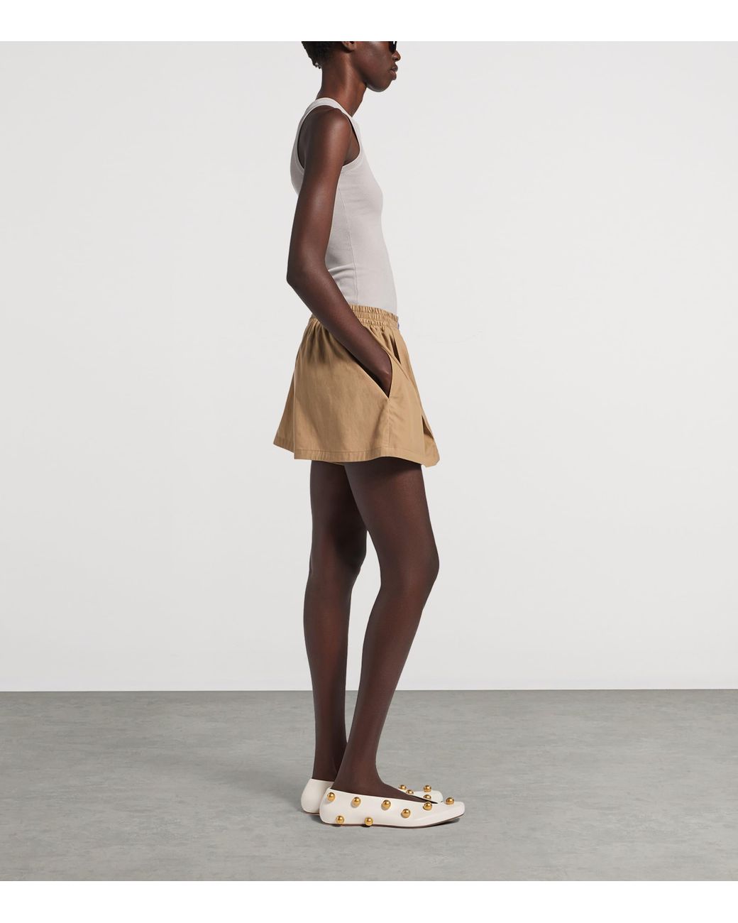 Balenciaga Natural Wool-Blend Boxer-Style Shorts