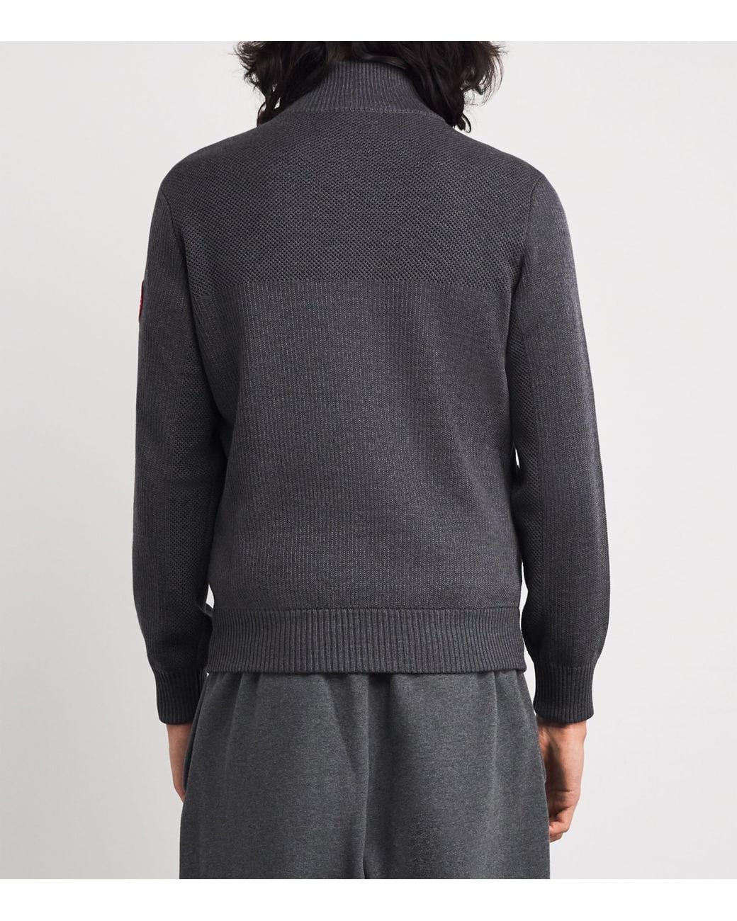 Canada Goose Gray Down-Merino Wool Hybridge Puffer Jacket for men