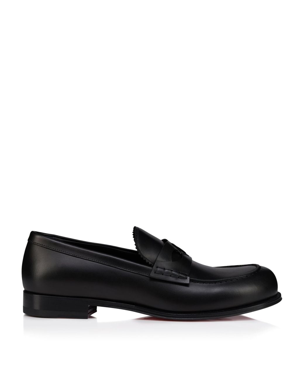 Christian Louboutin Black Circ Leather Loafers for men