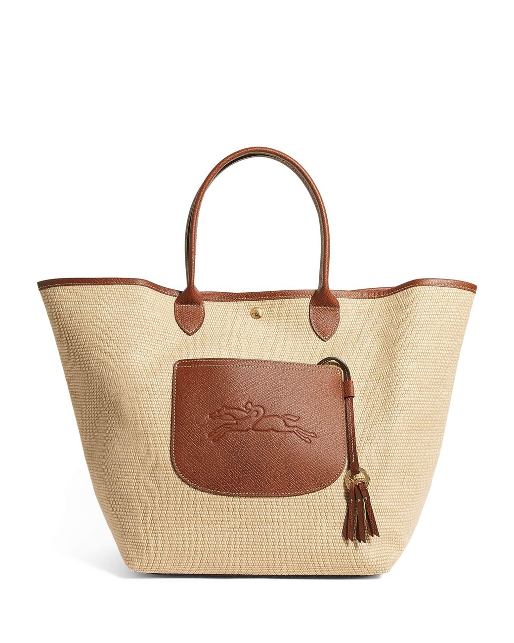 Longchamp Brown Large Le Pliage Basket Bag