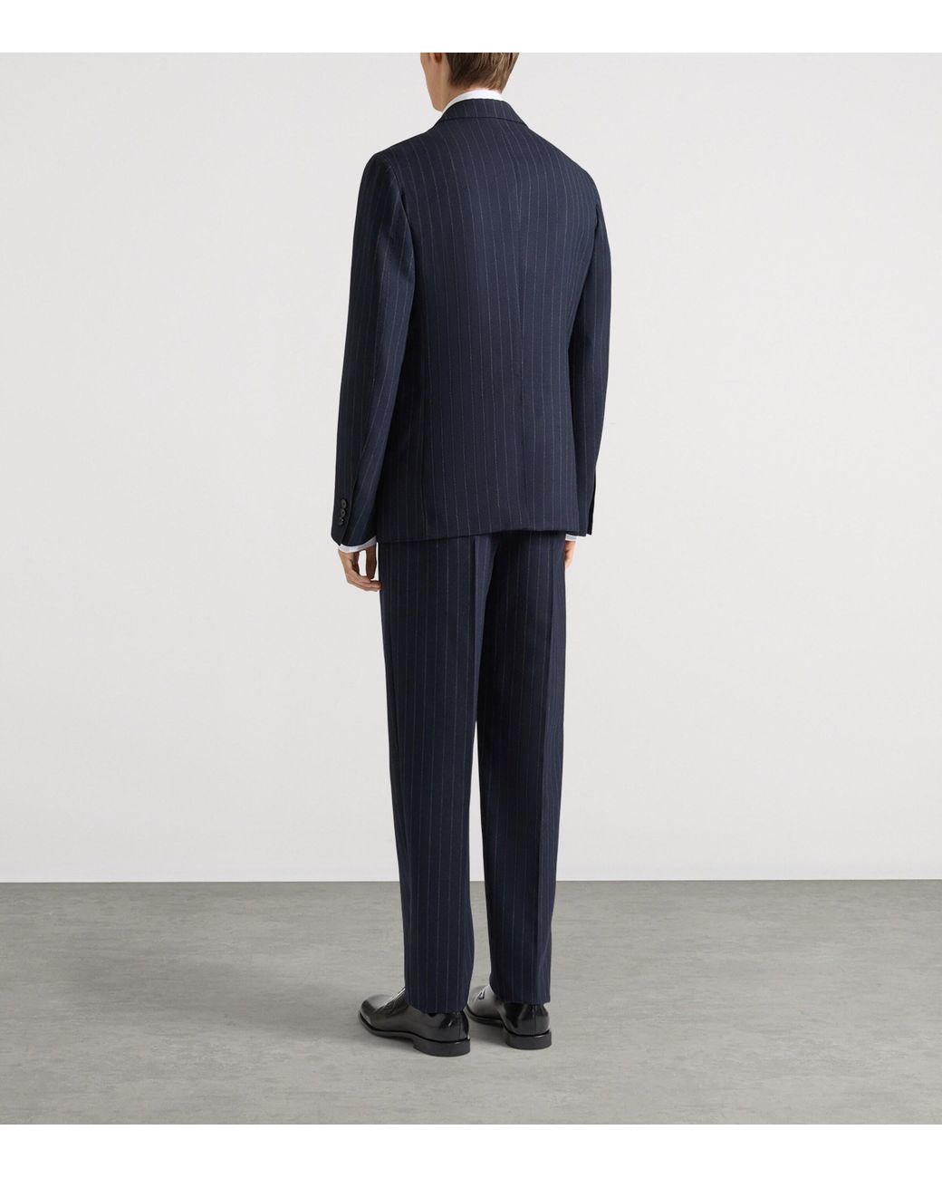 Givenchy Blue Wool Stripe Couture Seam Trousers for men