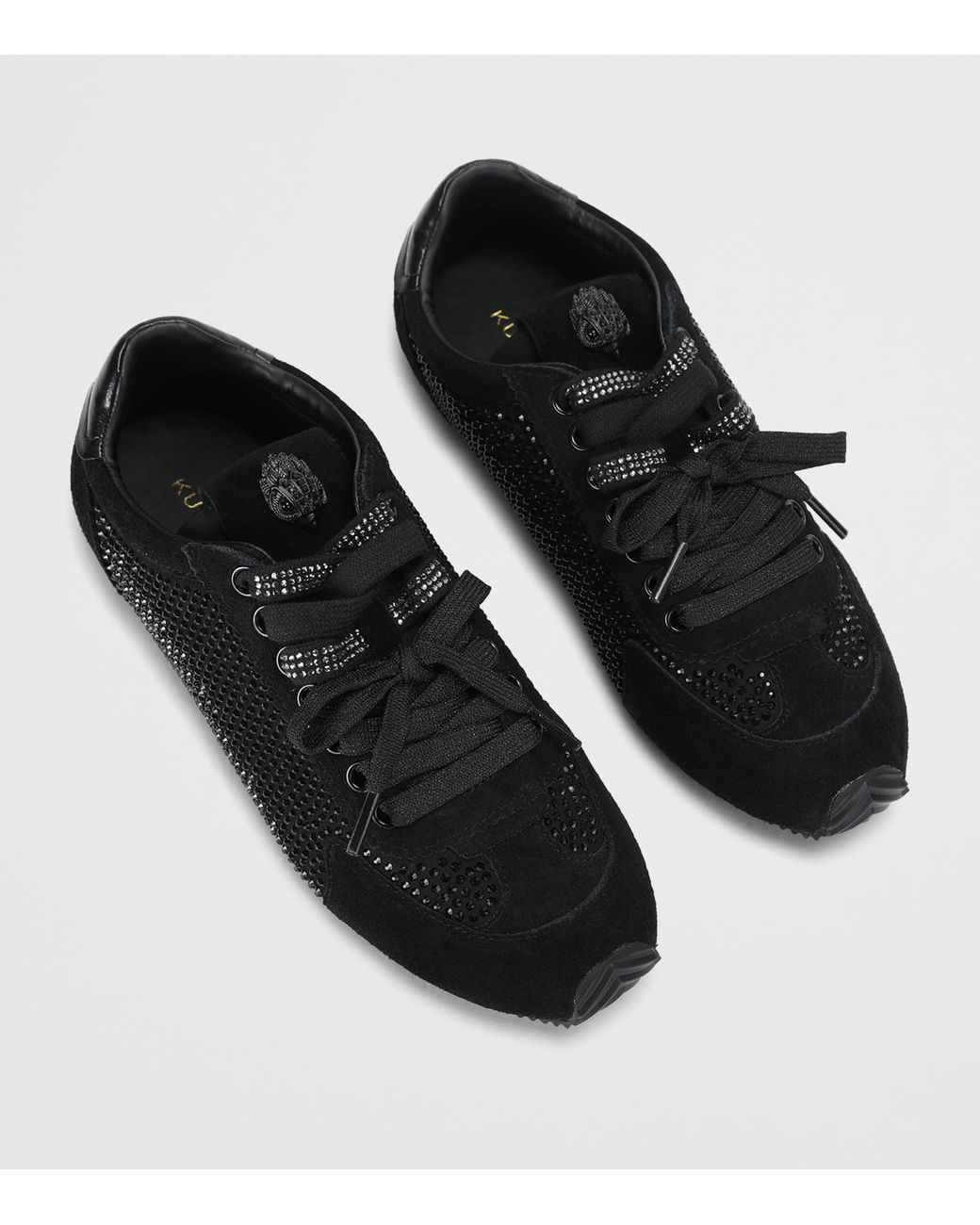 Kurt Geiger Black Embellished Islington Sneakers