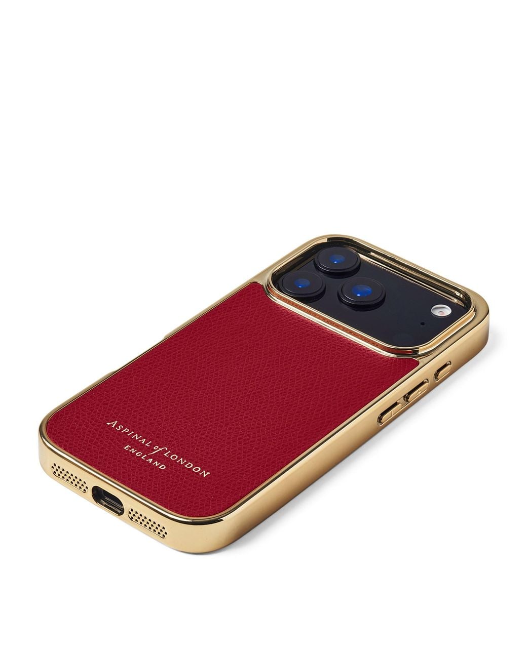 Aspinal Red Leather Iphone 17 Pro Case