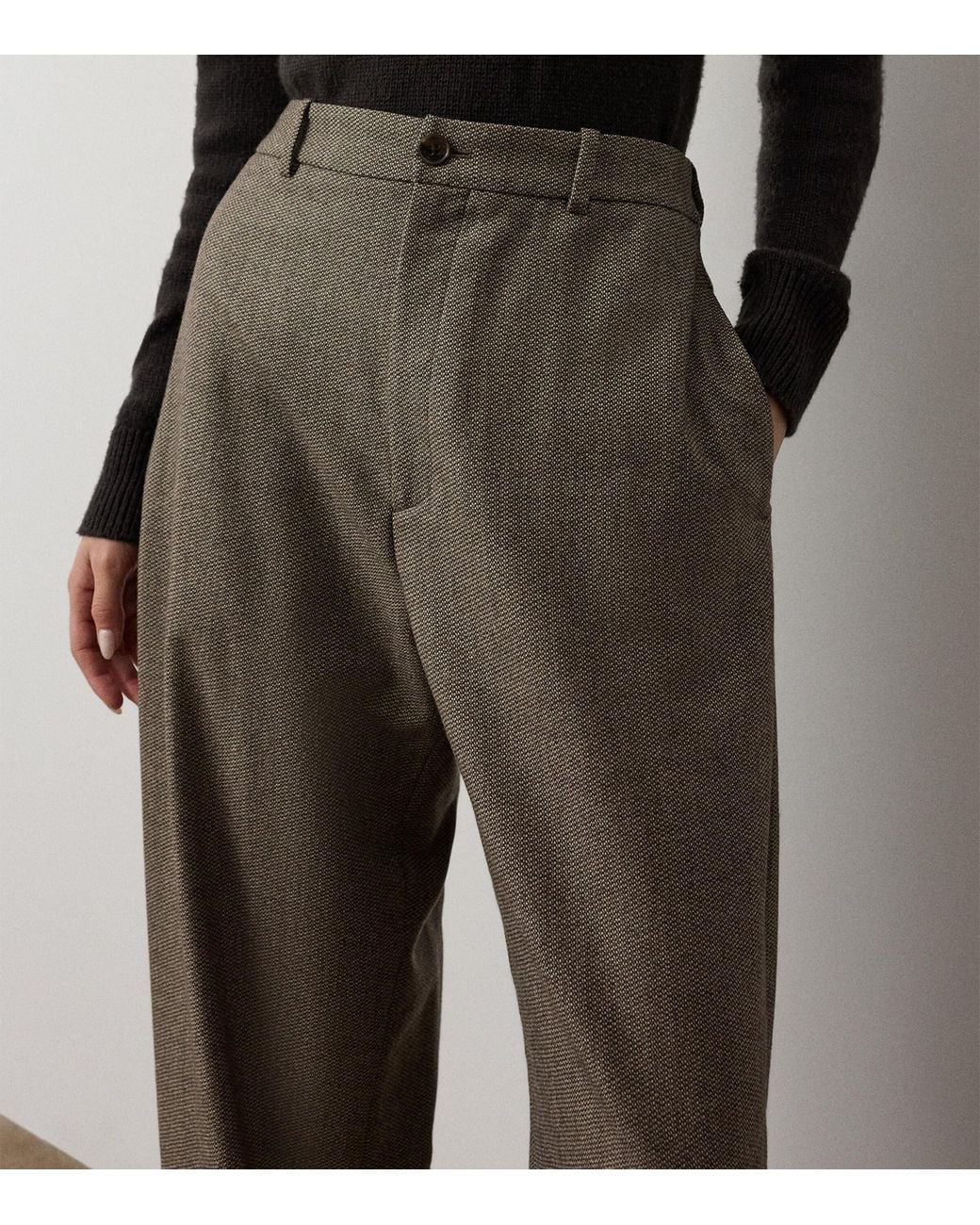 Ralph Lauren Brown Tweed Leandre Trousers