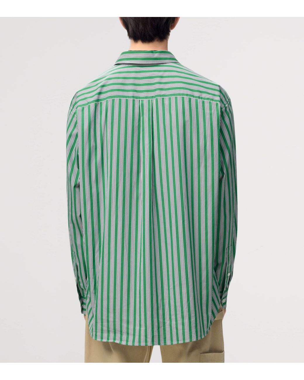 Loewe Green Stripe Anagram Shirt for men