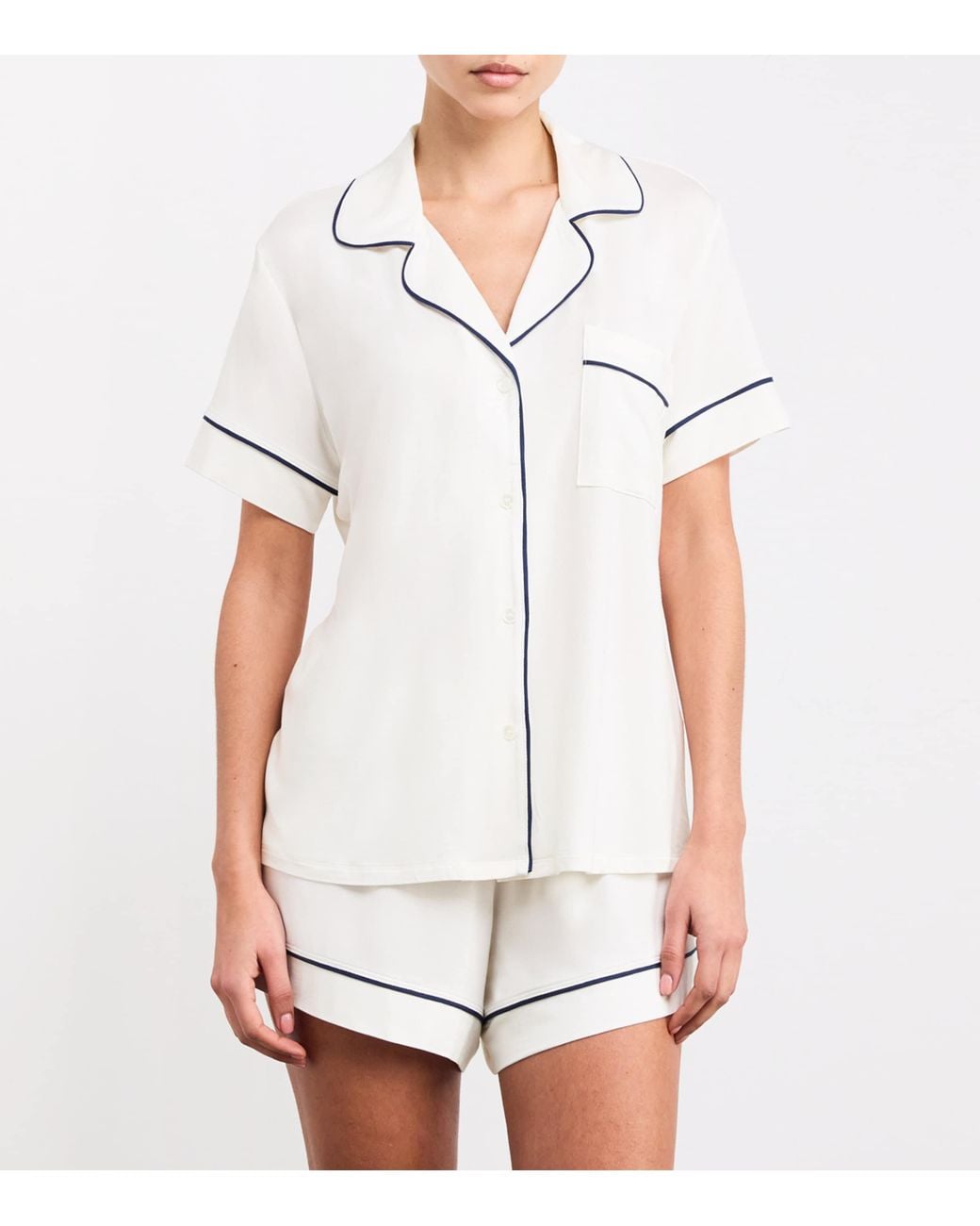 Eberjey White Gisele Shorts Pyjama Set