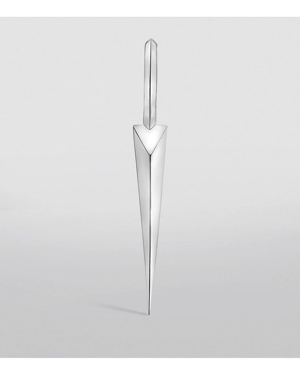 Maria Tash White Faceted Grand Spike Hoop Earring
