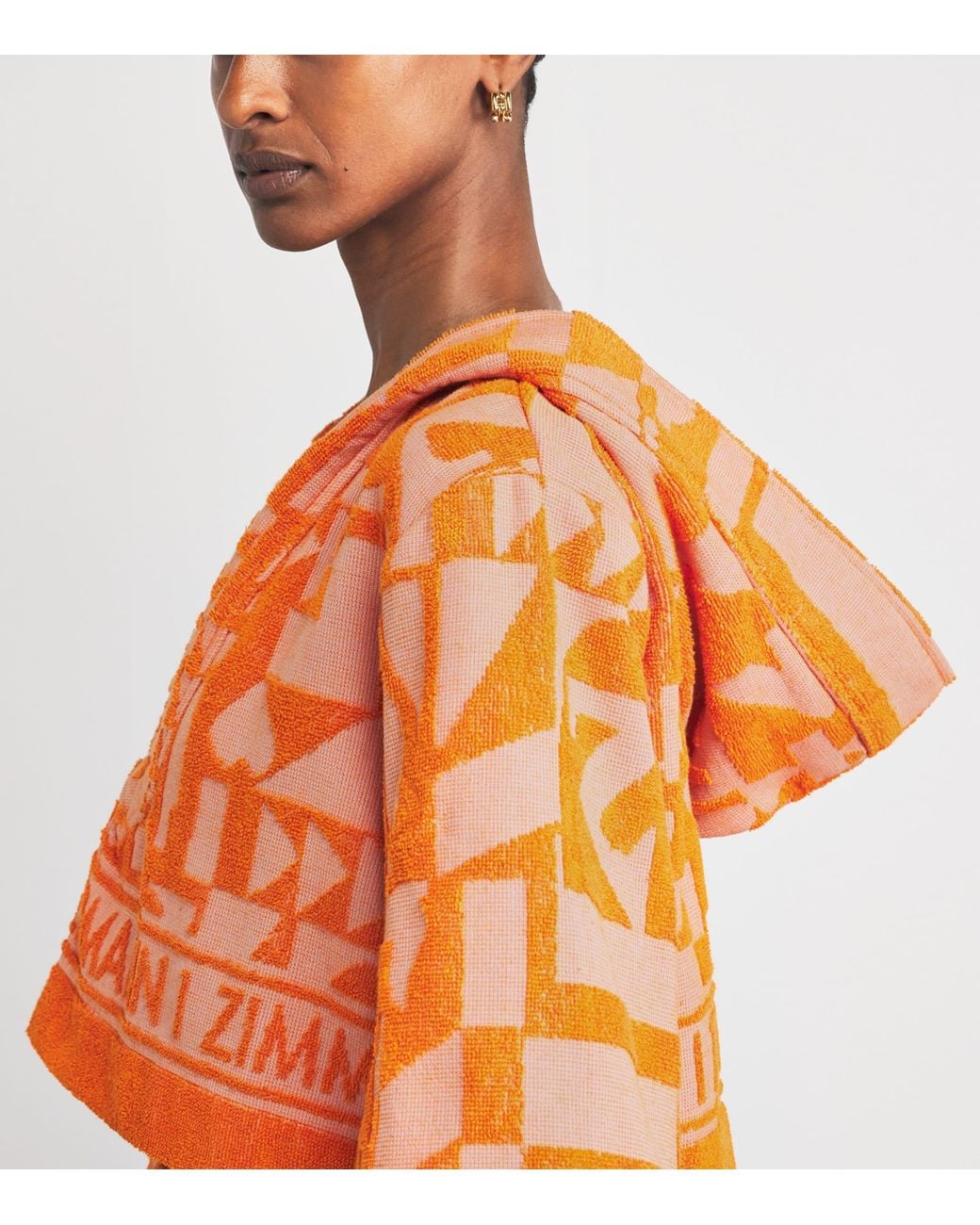 Zimmermann Orange Terry Solstice Crop Top