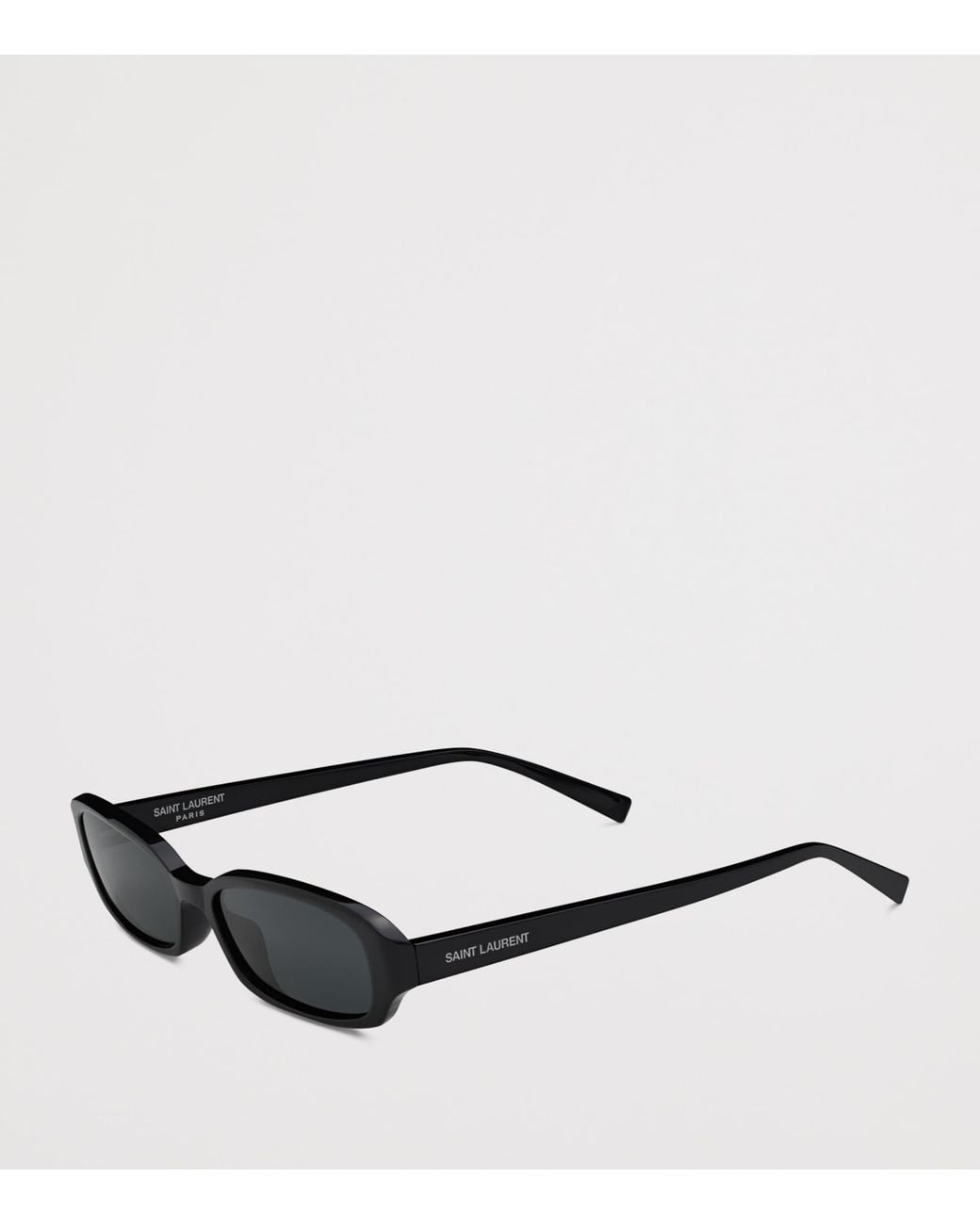 Saint Laurent Black Acetate Oval Sunglasses