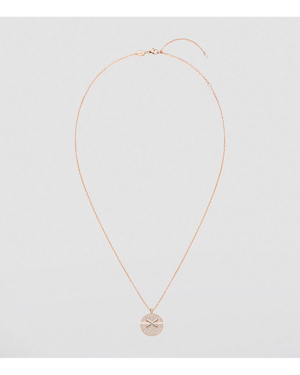 Chaumet Metallic Medium And Diamond Jeux De Liens Harmony Pendant Necklace