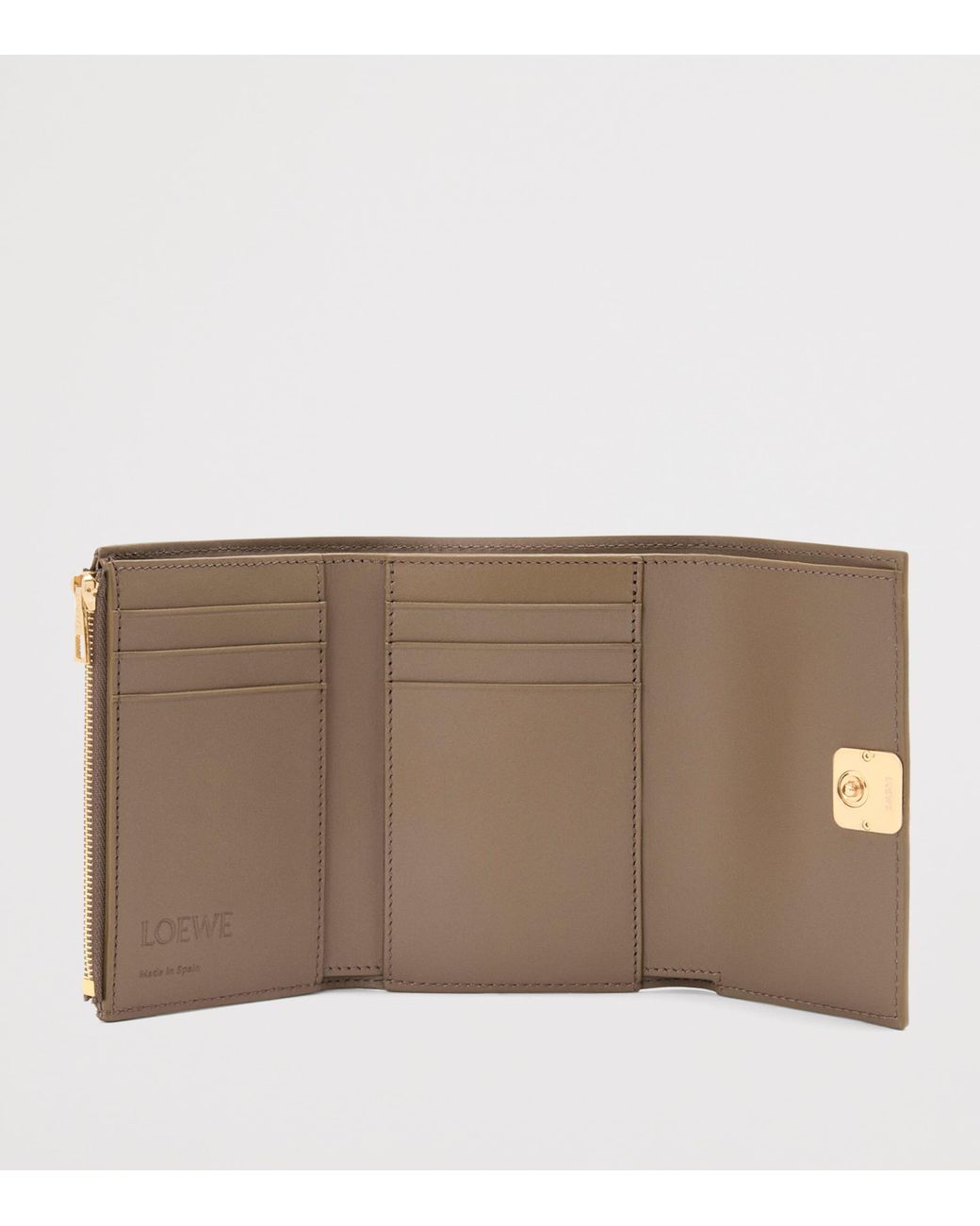 Loewe Brown Anagram Small Vertical Leather Wallet