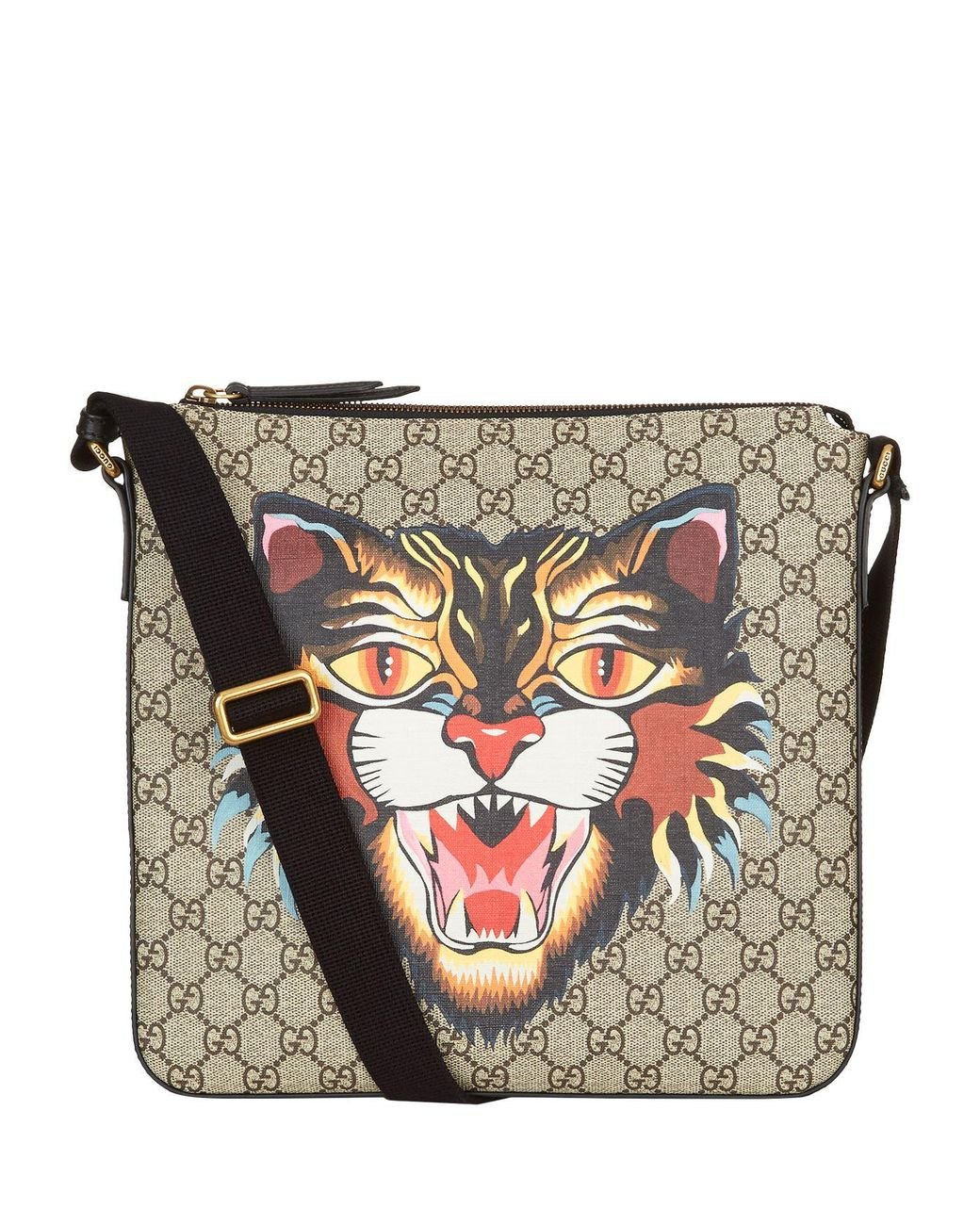 Gucci Angry Cat Supreme Messenger Bag in Natural for Men | Lyst