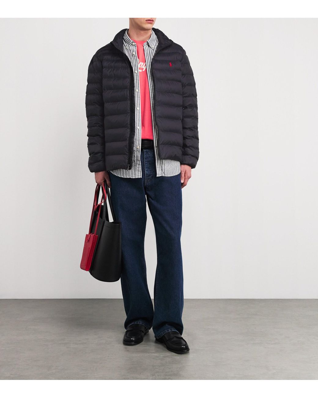 Polo Ralph Lauren Black Polo Pony Puffer Jacket for men