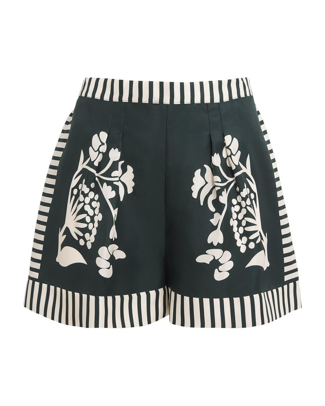 Eres Black Silk Floral Arjun Shorts