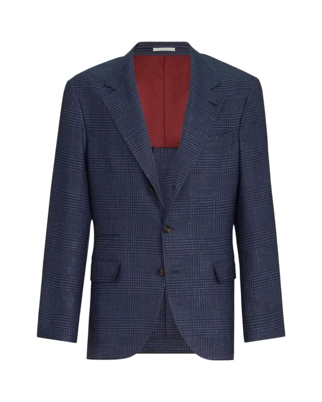 Brunello Cucinelli Blue Wool-Silk-Linen Blazer for men