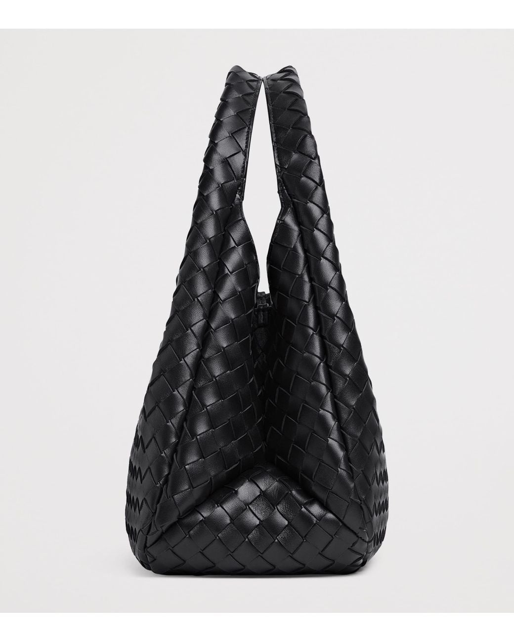 Bottega Veneta Black Medium Leather Campana Shoulder Bag