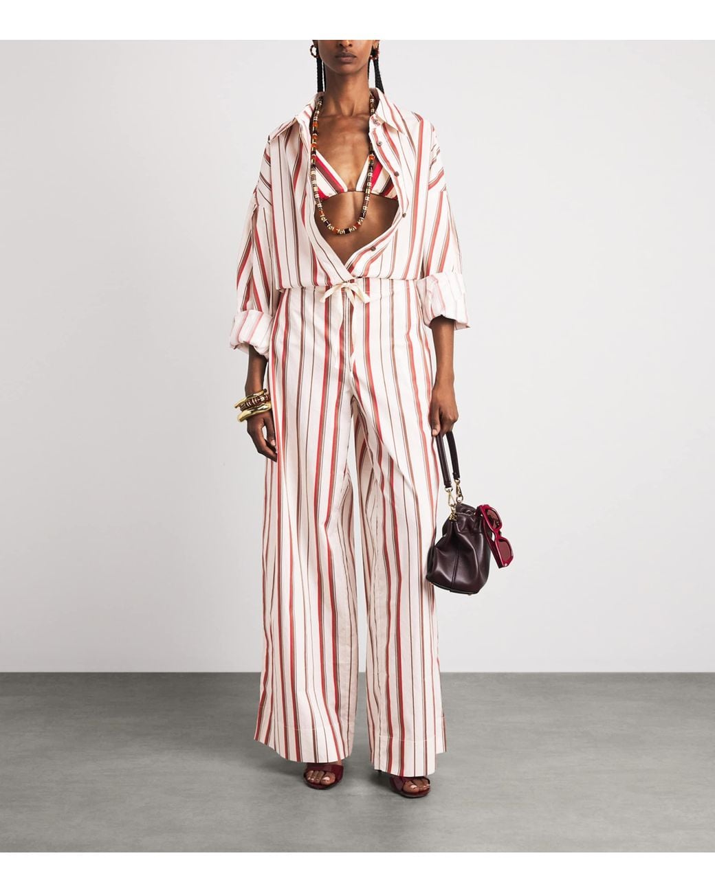 Sir Pink Stripe Drawstring Alva Trousers