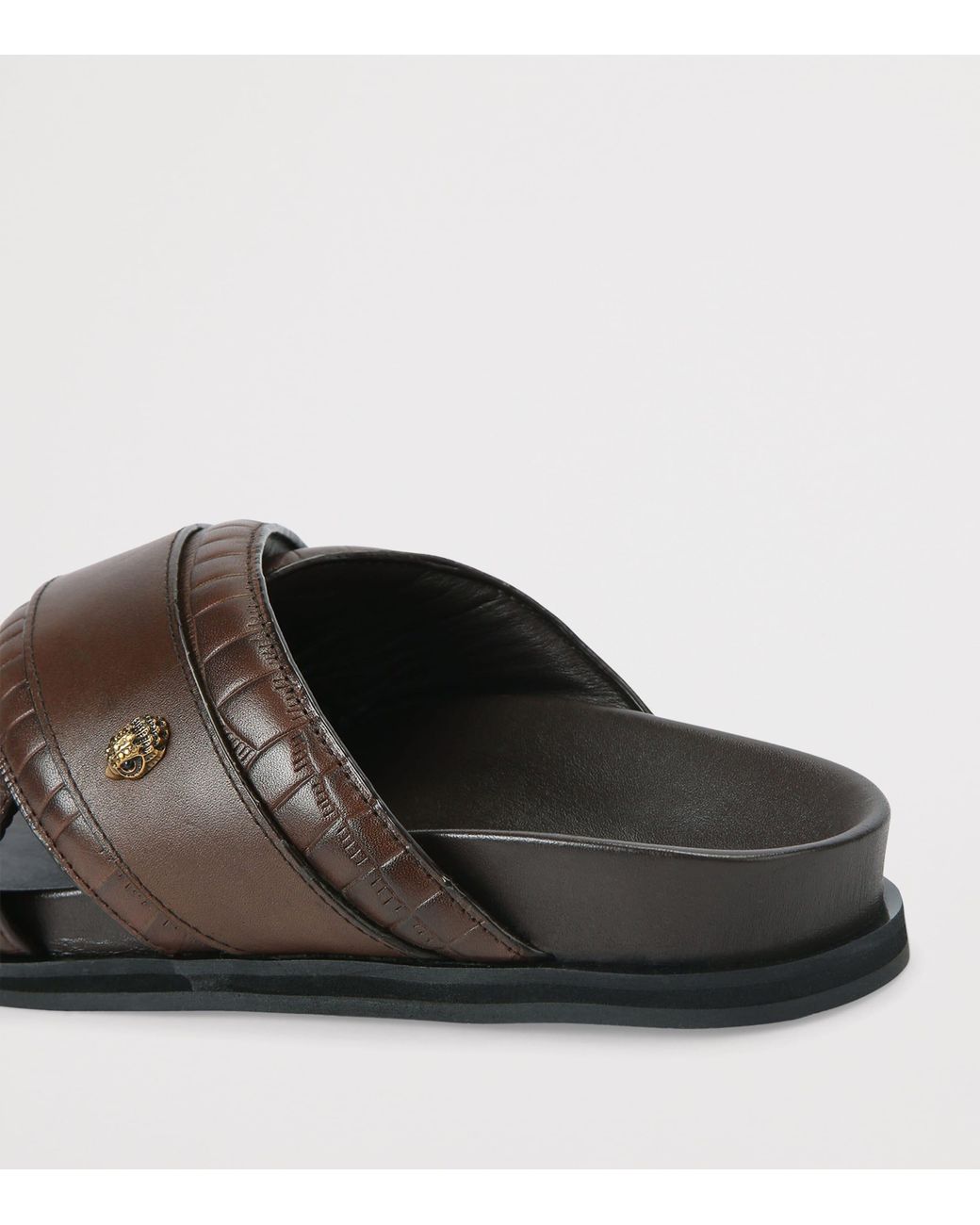 Kurt Geiger Brown Leather Baron Sandals for men