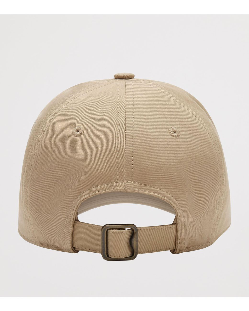 Burberry Natural Cotton Gabardine Cursive Logo Cap for men