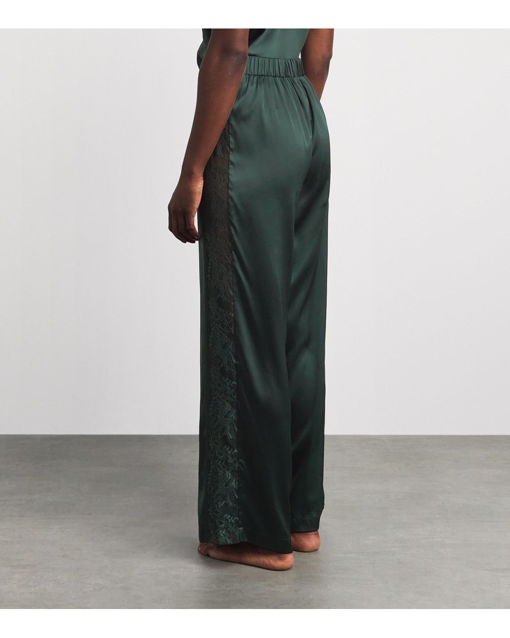 Aubade Green Silk-Blend Midnight Whisper Pyjama Trousers