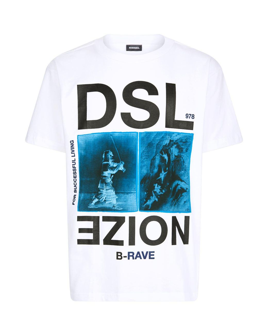 DIESEL Cotton Rave Print T-shirt in Black for Men | Lyst