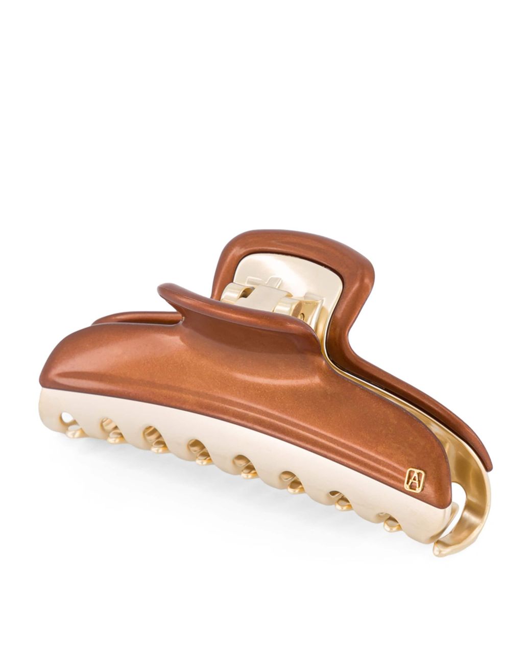 Alexandre De Paris Brown Plated Claw Hair Clip