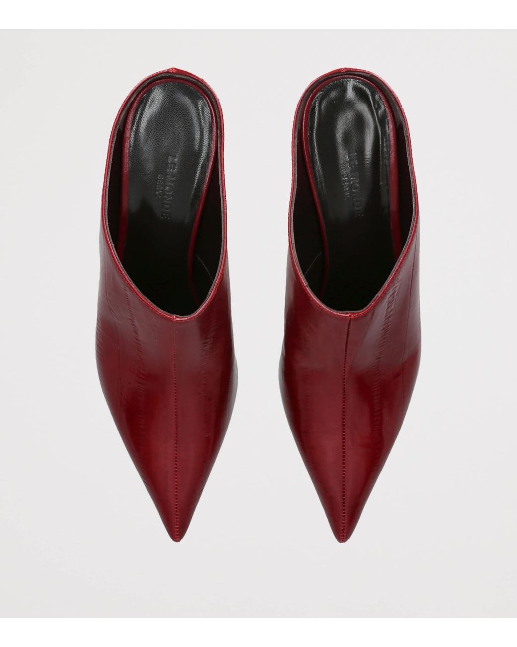 Le Monde Beryl Red Patent Leather Lou Heeled Mules 50