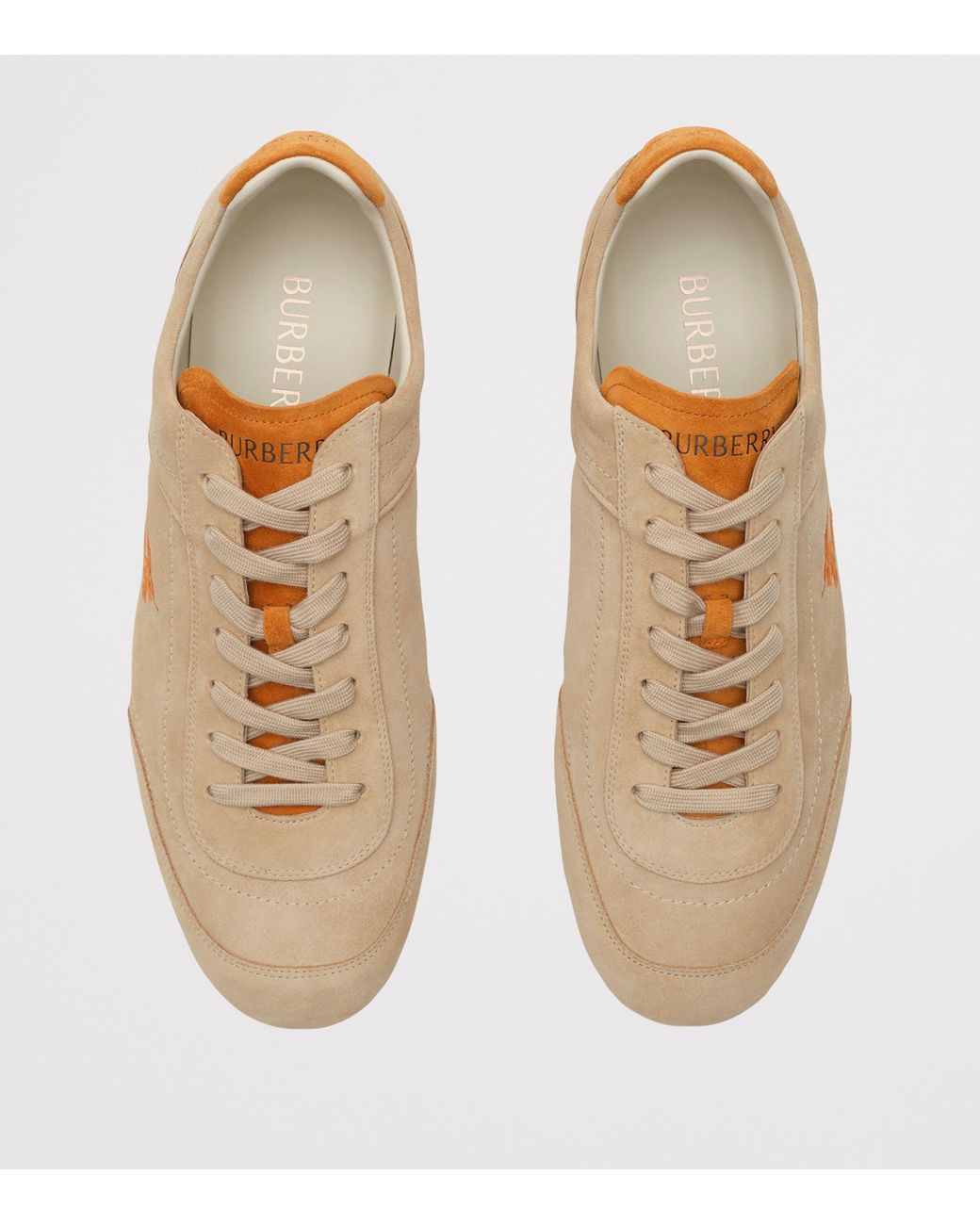 Burberry Brown Suede Knight Runner Sneakers for men