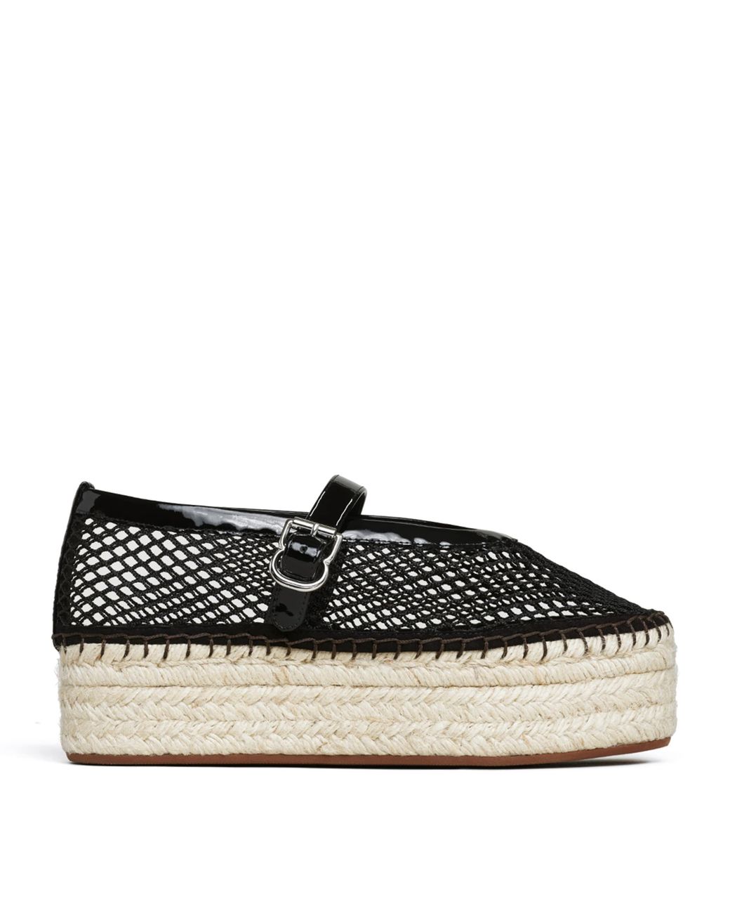 Alaïa Black Net Platform Espadrilles